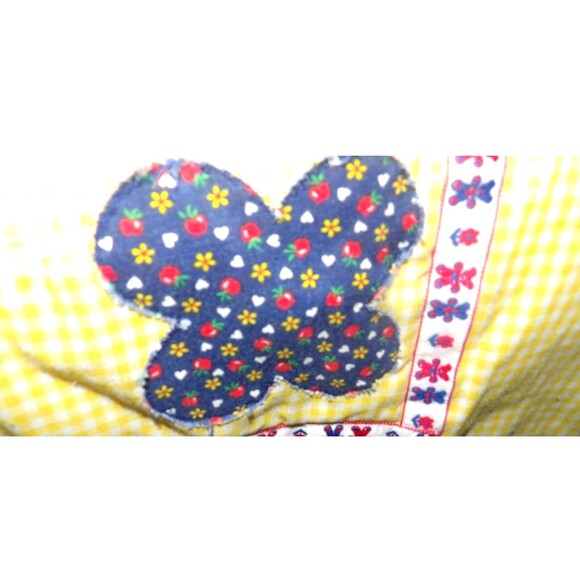 Gingham Goose 1970s Baby Quilt Blanket Handmade Teddy Bear RARE HTF Vintage Crib - Picture 5 of 10